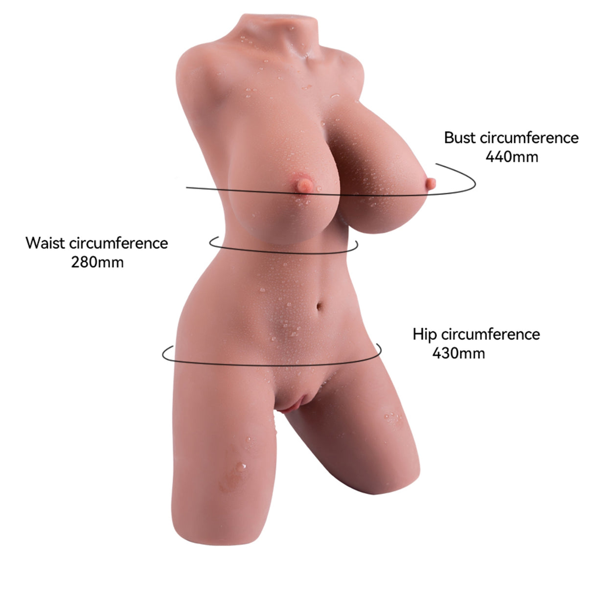 Braun Premium Sex Torso Latina Sex Doll Masturbator Vaginal Sex Toy Latino