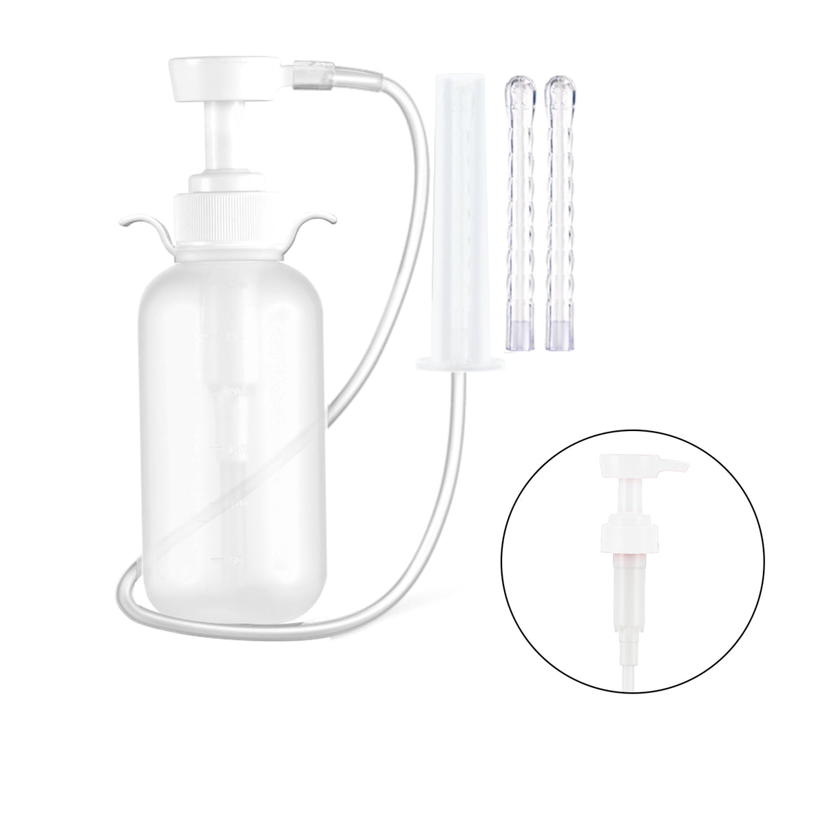 Enema Anal Vaginal Anal Cleaning Washer Douche Bottle Pump Pressure Kit 0.3L