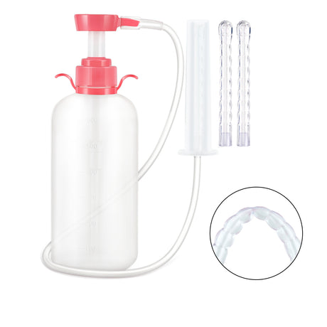 Enema Anal Vaginal Anal Cleaning Washer Douche Bottle Pump Pressure Kit 0.3L