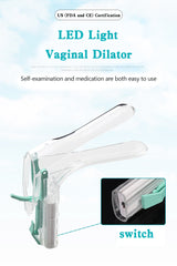 LED Female Privates Vaginal Speculum Illuminated Vaginal Expander With Light