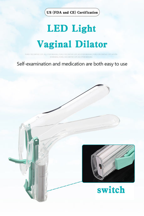 LED Female Privates Vaginal Speculum Illuminated Vaginal Expander With Light