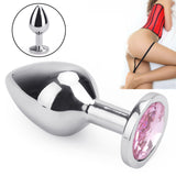 New Jeweled Sexy Stainless Steel Insert Anal Butt Plug