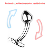 STAINLESS STEEL G-POINT CURVED PROSTATE MASSAGER WAND ANAL Plug VAGINA TOY M